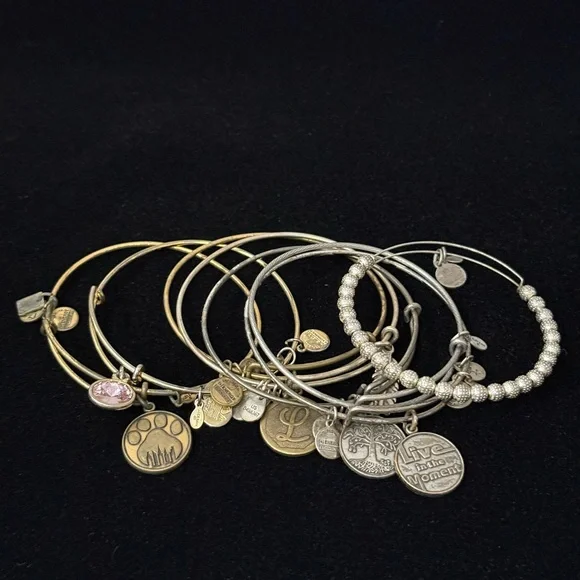 Alex & Ani Charm Bracelets Lot of 8 - 2012 2013 2015 - Picture 15 of 16